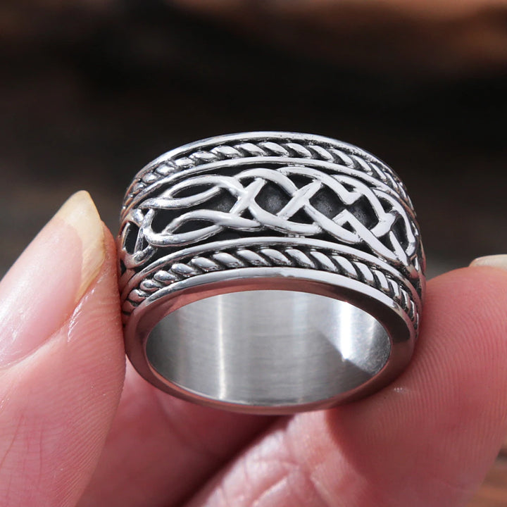 Celtics Spiral Knot Nordic 316L Stainless Steel Viking Ring