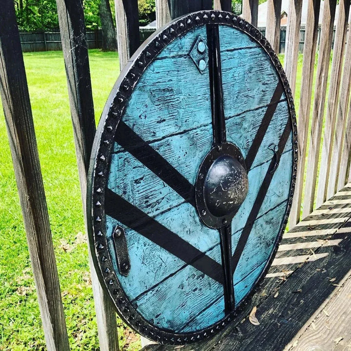 Lagertha Shieldmaiden Plank Blue Viking Shield