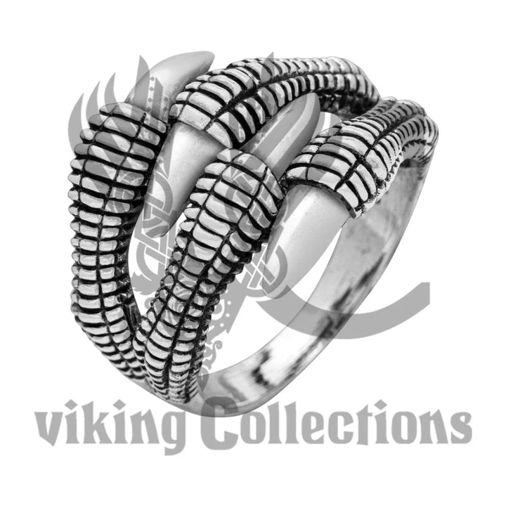 925 Sterling Silver viking Dragon NIDHOGG claw ring