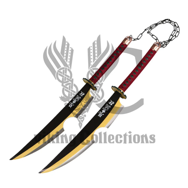 AMBER NICHIRIN BLADE TWIN BLADE SWORDS TENGEN UZUI FROM DEMON SLAYER