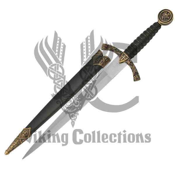 Antique Gold Decorative Crusader Dagger