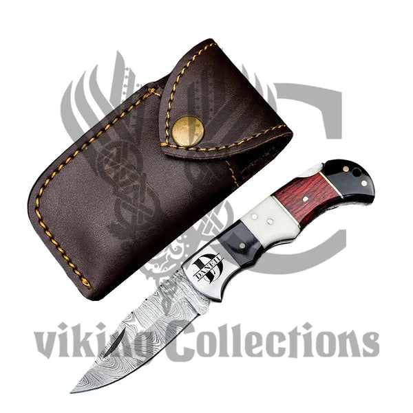 Authentic Damascus Blade Folding Knife