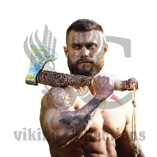 "Khokhloma" Viking Axe