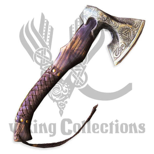 "Valknut Slain's Knot" Viking Axe