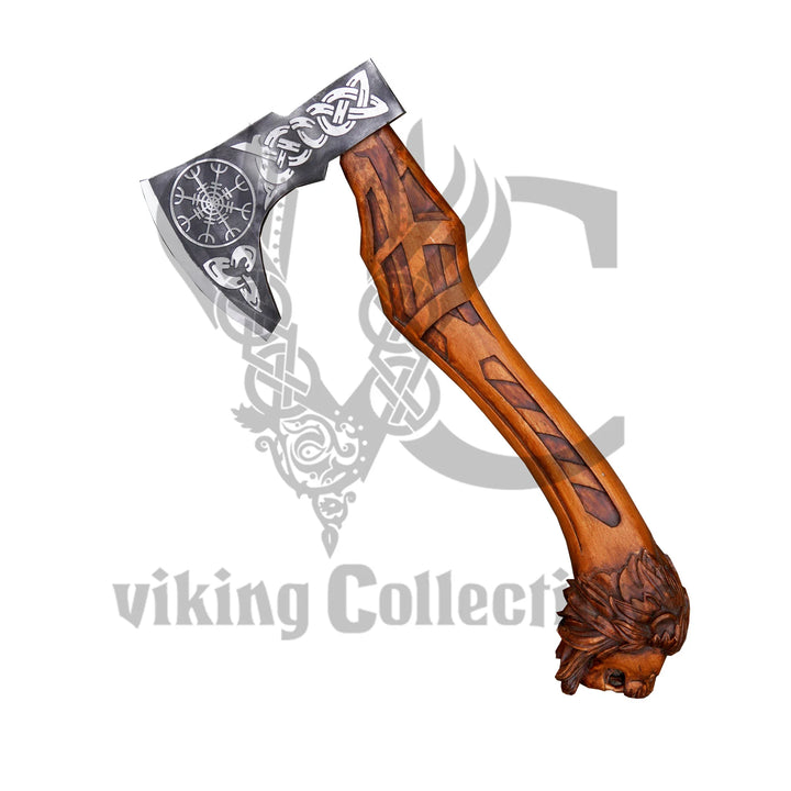 "Lion Sculpture" Viking Axe