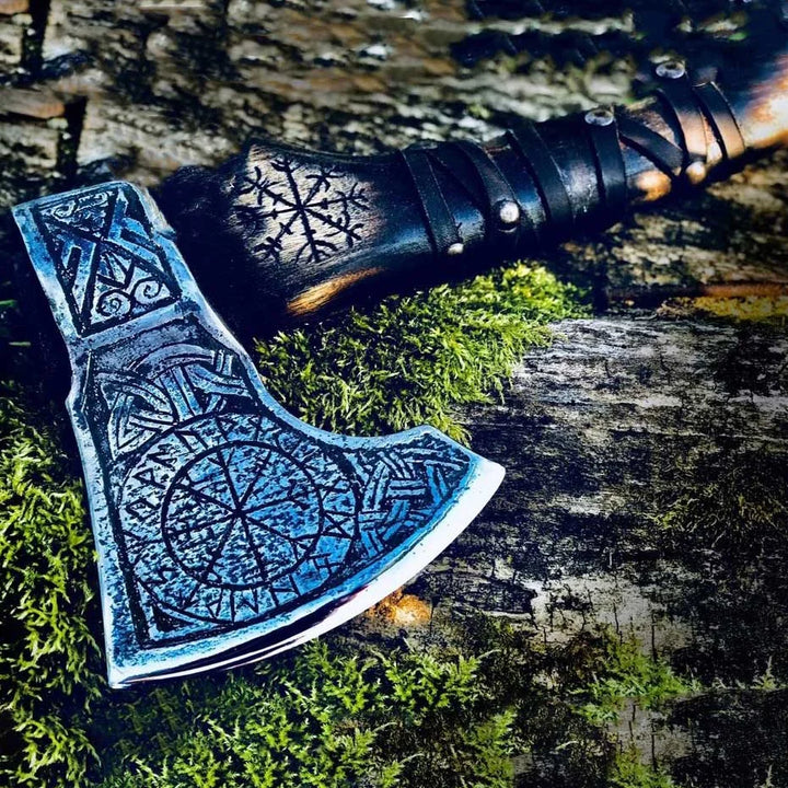 "Helm of Awe" Viking Axe