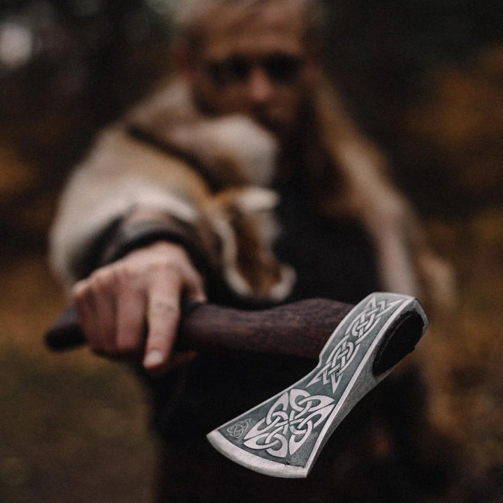 "Triquetra Celtic Knot" Viking Axe