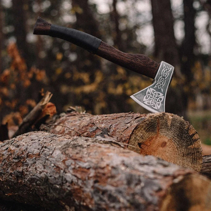 "Triquetra Celtic Knot" Viking Axe