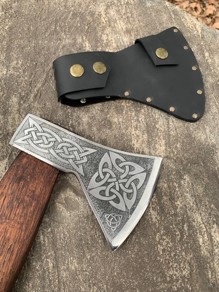 "Triquetra Celtic Knot" Viking Axe