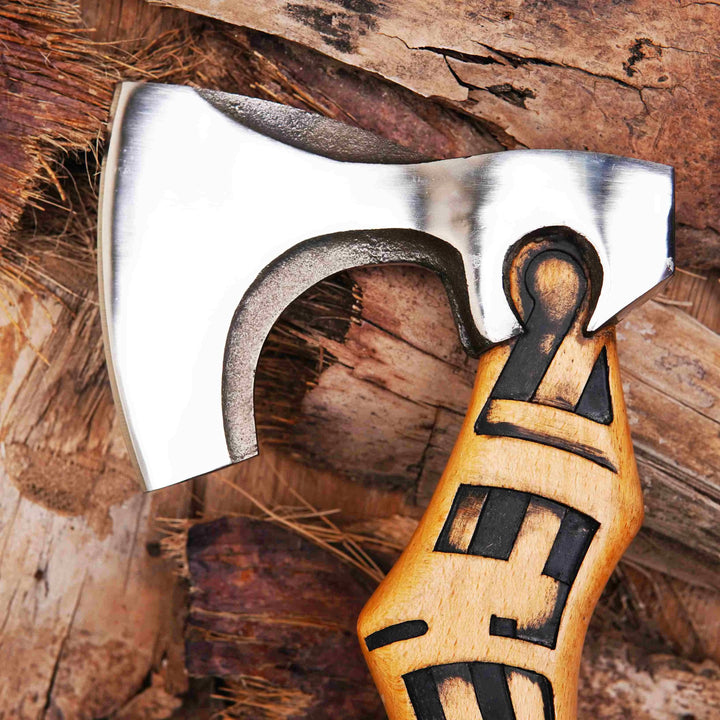 "RAM WOOD HANDLE" Viking Axe