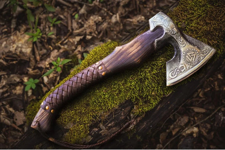 "Valknut Slain's Knot" Viking Axe