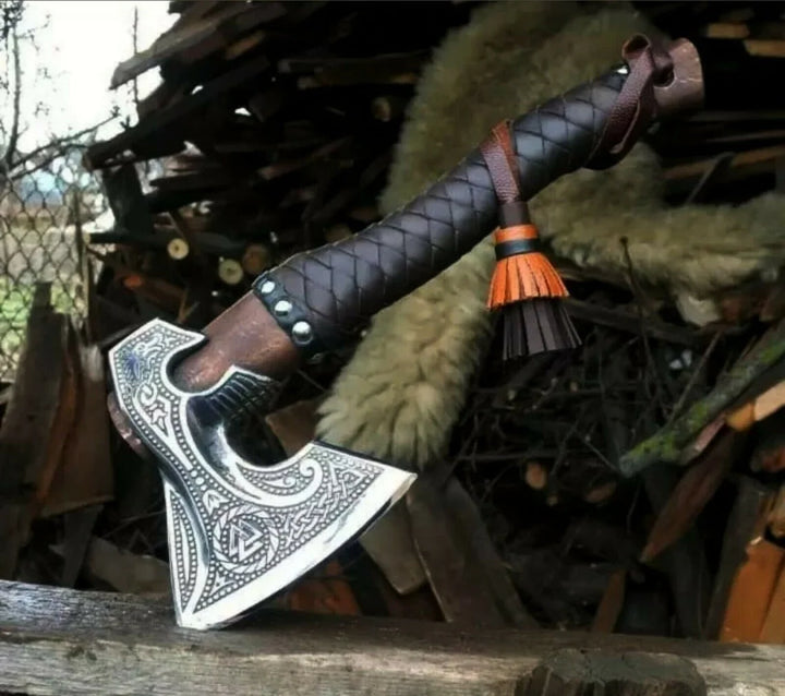 Mjolnir Valknut" Viking Axe