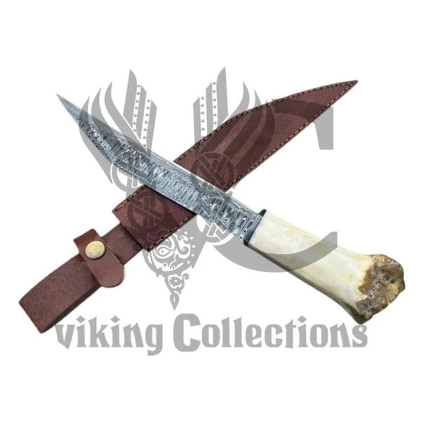 Bone Handle Custom Hand Made Seax Knife