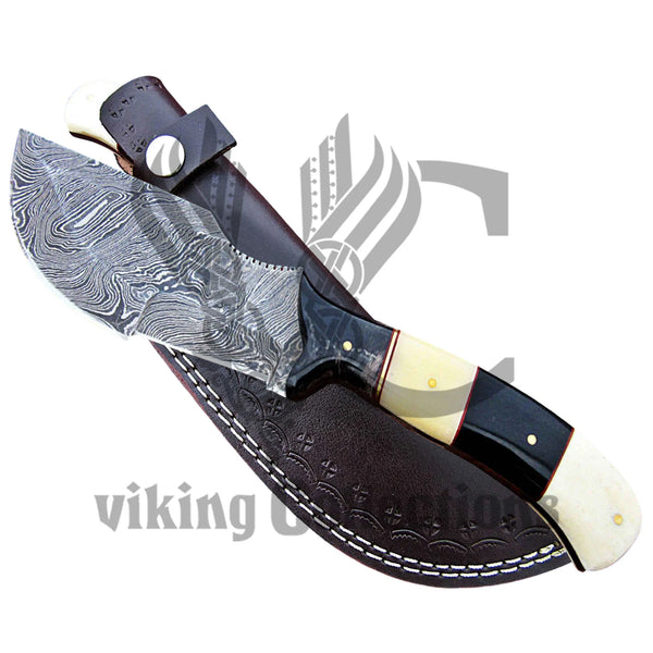 Bull Horn & Camel Bone Handle Tracker Knife