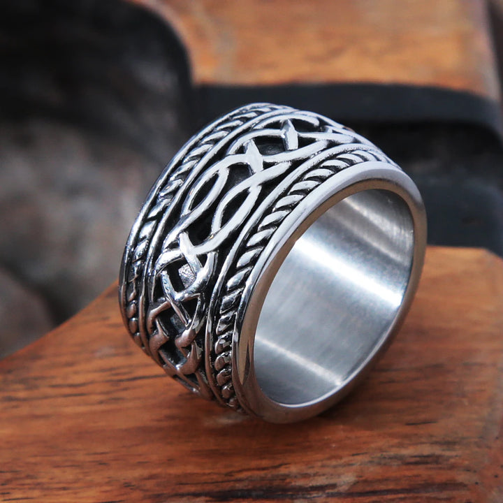 Celtics Spiral Knot Nordic 316L Stainless Steel Viking Ring