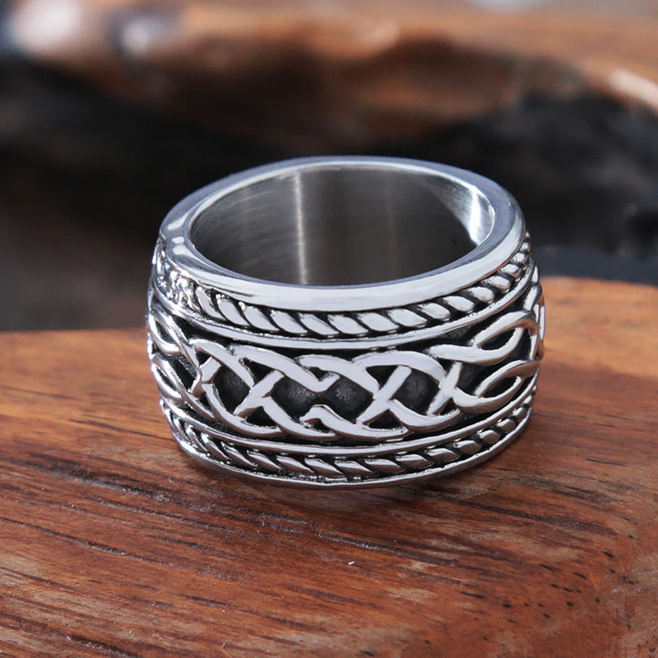 Celtics Spiral Knot Nordic 316L Stainless Steel Viking Ring