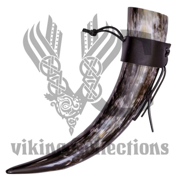 Drinking Horn with Leather Holster