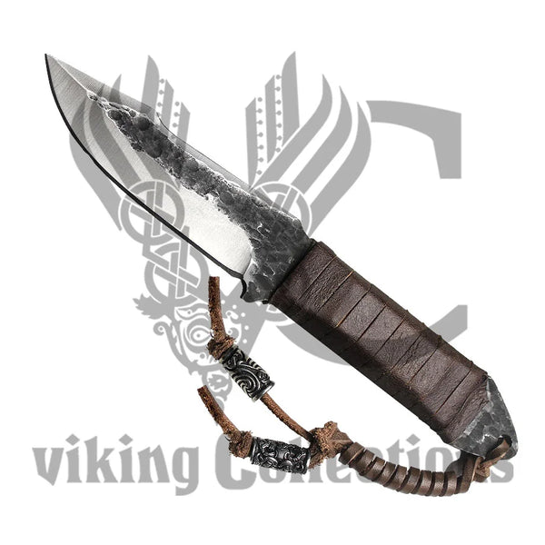 Full Tang & Beads Viking Knife