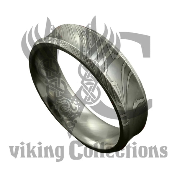 Genuine Craftsmanship Damascus Steel Ring