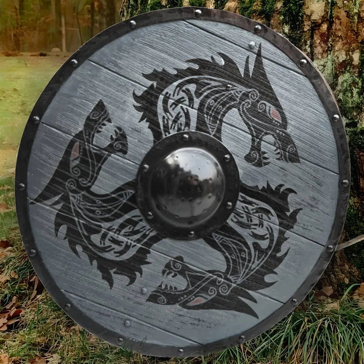 Gray Fenrir the Dread Wolf Plank Shield 24''