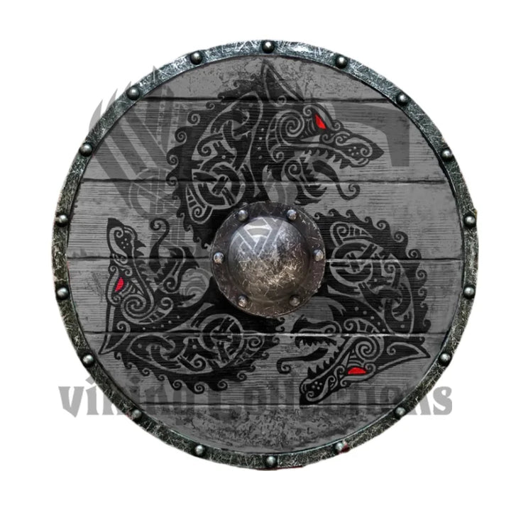 Gray Fenrir the Dread Wolf Plank Shield 24''