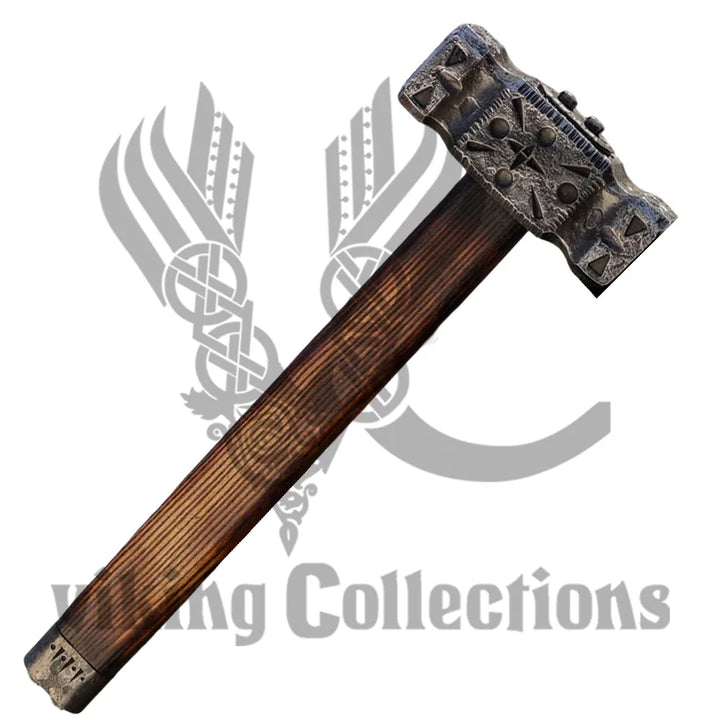 Hand-Forged Blacksmith Hammer With Runes
