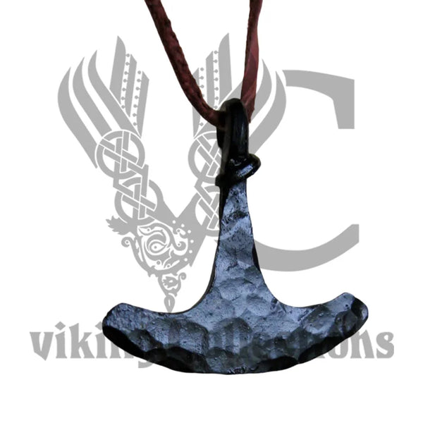 Hand Forged Hammer Viking Age Necklace