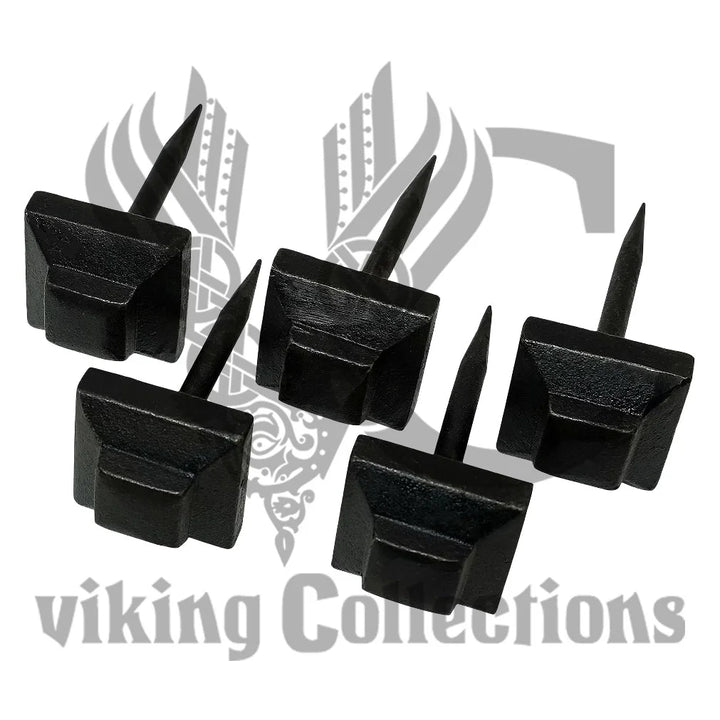 Hand Forged Nail - Set of 5 - Double Square Head