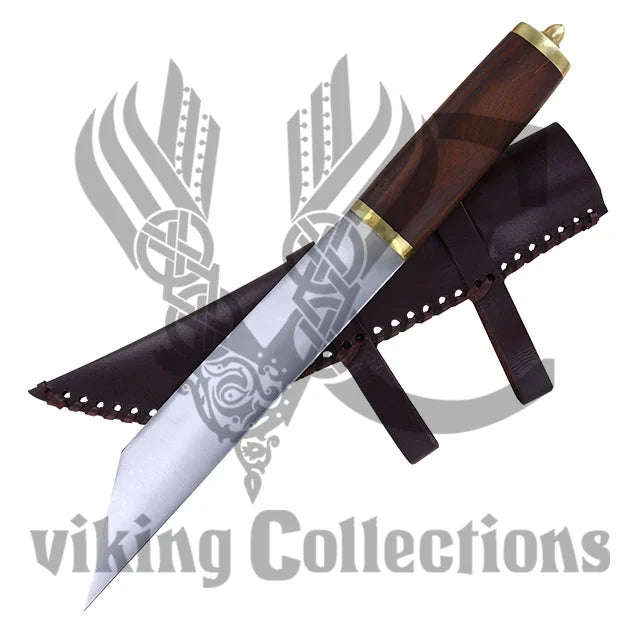 Hunted Viking Seax Knife W/Sheesham Wood Handle – Viking Collections