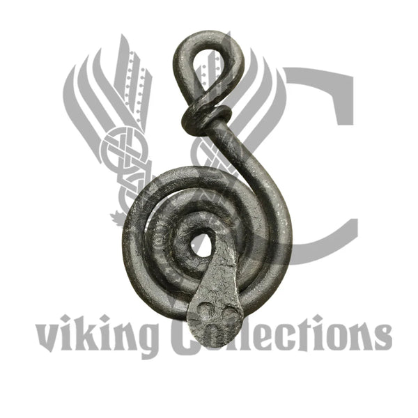 Iron Replica Viking Snake / Serpent Pendant