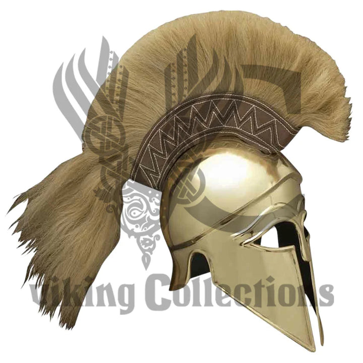 Italo Brass Corinthian Helm with Plume