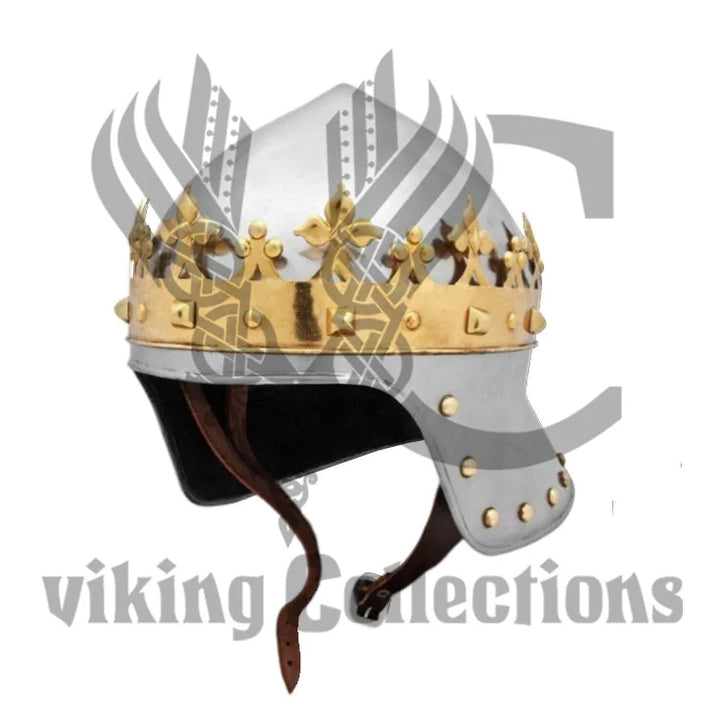 King Richard the Lionheart Helmet with Crown