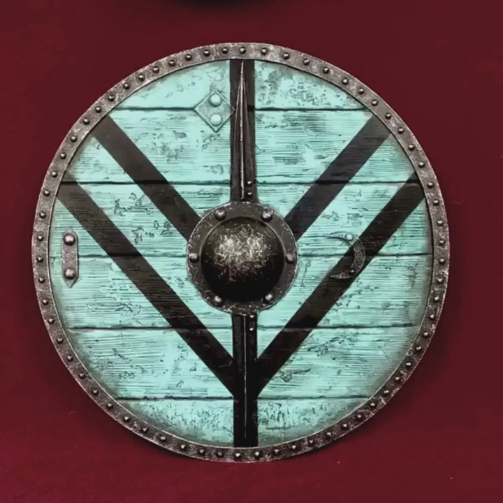 Lagertha Shieldmaiden Plank Blue Viking Shield