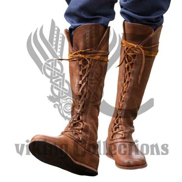 Limited Brown High Boots "Forest"