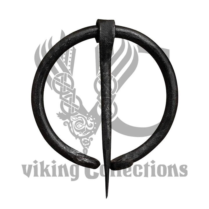 Medieval Viking Penannular Fibula Hand Forged Iron Cloak Pin