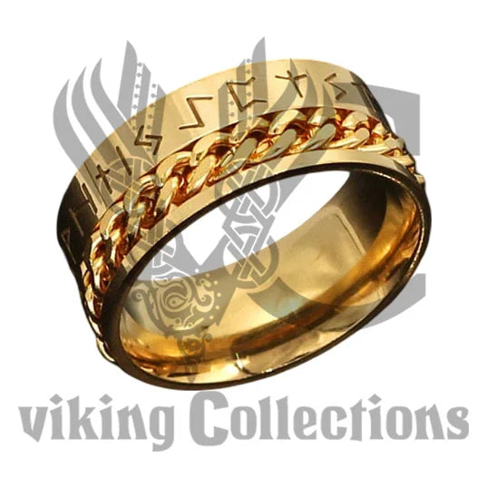 Modern Viking Ring - sacred runes