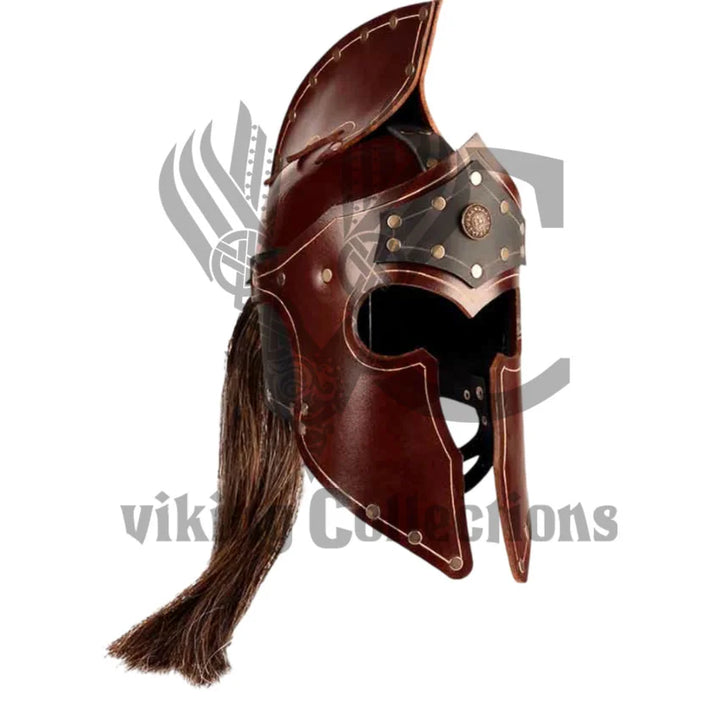 Praetorian Leather Crest Helm