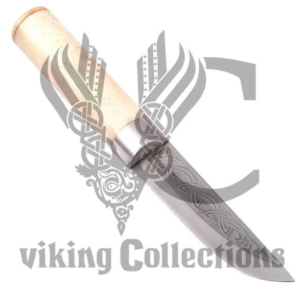 Scandinavian Style Bone Handle Viking Knife