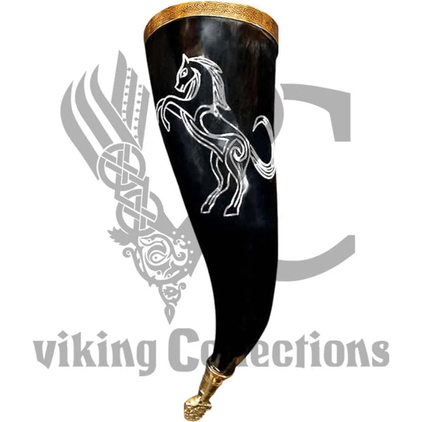 Stallion Drinking Horn