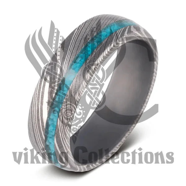 The Duke Damascus Steel Ring