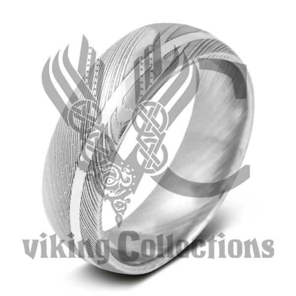 The Sage Damascus Steel Ring