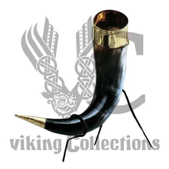 Viking Drinking Horn on Stand